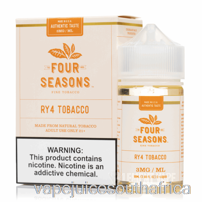 Vape Juice South Africa Ry4 Tobacco - Four Seasons - 60Ml 12Mg
